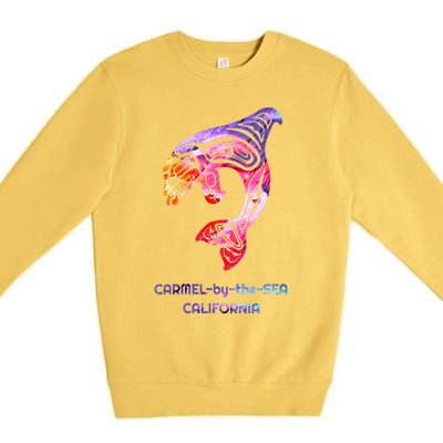 Carmelbythesea Ca Orca Killer Whale Native American Premium Crewneck Sweatshirt