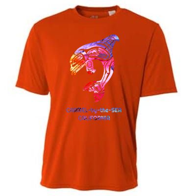 Carmelbythesea Ca Orca Killer Whale Native American Cooling Performance Crew T-Shirt