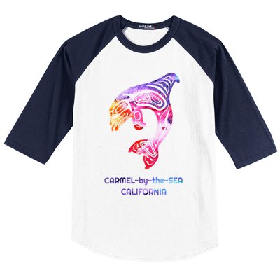 Carmelbythesea Ca Orca Killer Whale Native American Baseball Sleeve Shirt