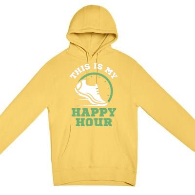 Cross Country Or Run Or This Is My Happy Hour Running Premium Pullover Hoodie