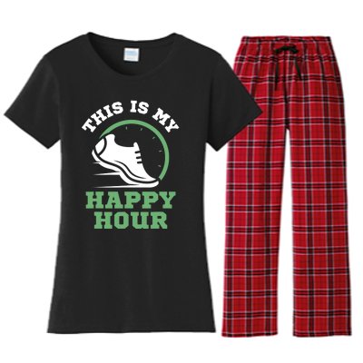 Cross Country Or Run Or This Is My Happy Hour Running Women's Flannel Pajama Set