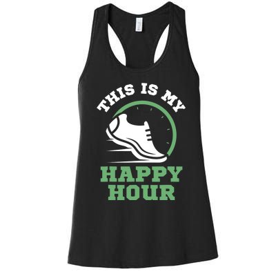 Cross Country Or Run Or This Is My Happy Hour Running Women's Racerback Tank