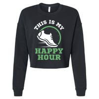 Cross Country Or Run Or This Is My Happy Hour Running Cropped Pullover Crew