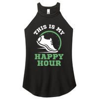 Cross Country Or Run Or This Is My Happy Hour Running Women's Perfect Tri Rocker Tank