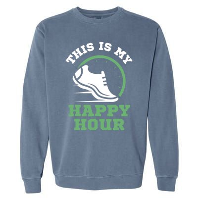 Cross Country Or Run Or This Is My Happy Hour Running Garment-Dyed Sweatshirt