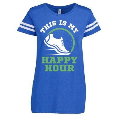 Cross Country Or Run Or This Is My Happy Hour Running Enza Ladies Jersey Football T-Shirt