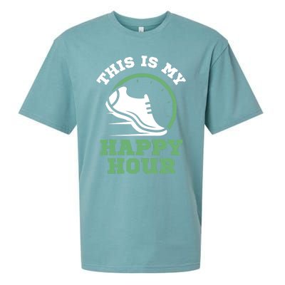 Cross Country Or Run Or This Is My Happy Hour Running Sueded Cloud Jersey T-Shirt