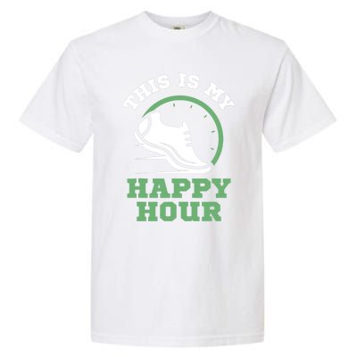 Cross Country Or Run Or This Is My Happy Hour Running Garment-Dyed Heavyweight T-Shirt