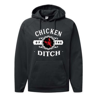 Crawfish Chicken Of The Ditch Performance Fleece Hoodie