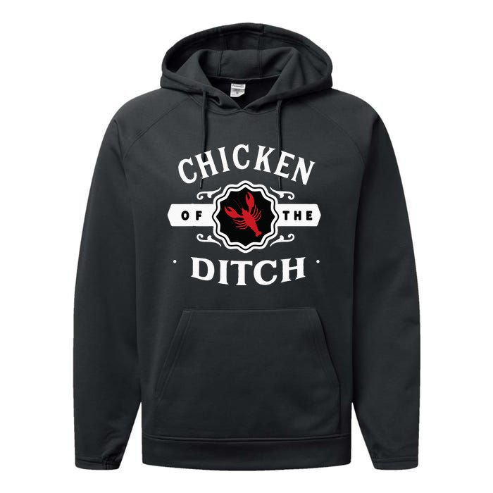 Crawfish Chicken Of The Ditch Performance Fleece Hoodie