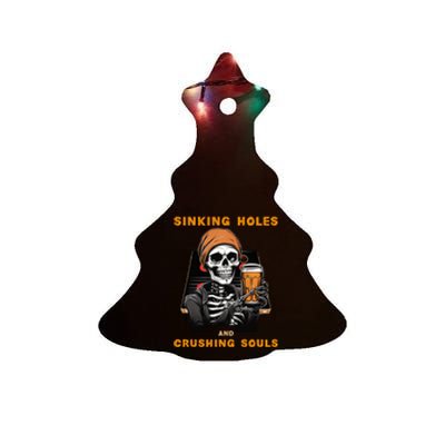 Cornhole Ceramic Tree Ornament