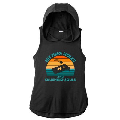 Cornhole Ladies PosiCharge Tri-Blend Wicking Draft Hoodie Tank