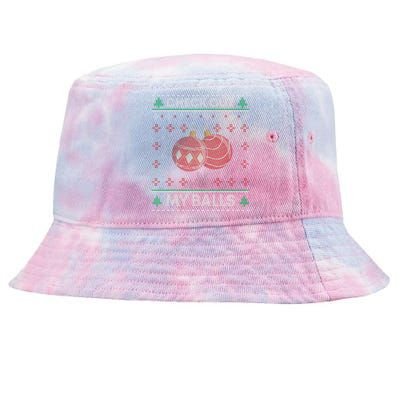 Christmas Check Out My Balls Funny Sarcastic XMas Tie-Dyed Bucket Hat