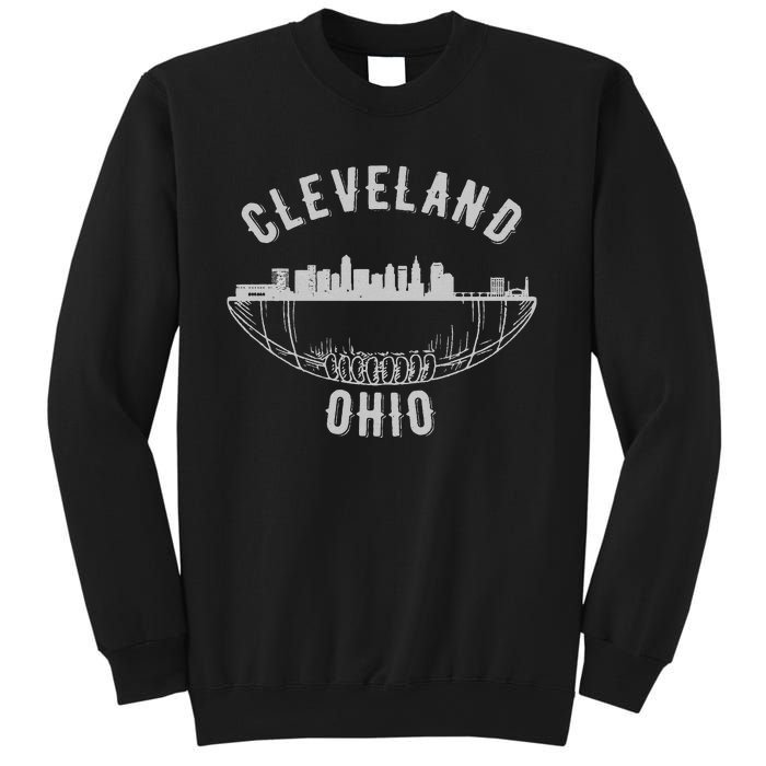 Cool Cleveland Ohio OH Football Skyline Skyscraper Fan Gift Sweatshirt