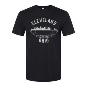 Cool Cleveland Ohio OH Football Skyline Skyscraper Fan Gift Softstyle CVC T-Shirt