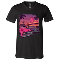 Classic Cruise Old School Retro Vintage Car V-Neck T-Shirt