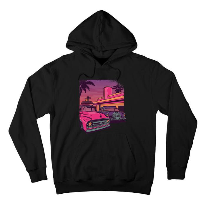 Classic Cruise Old School Retro Vintage Car Tall Hoodie