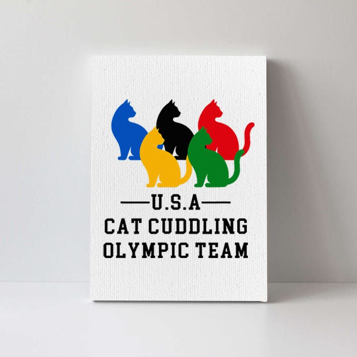 Cat Cuddling O.L.Y.M.P.I.C Team Fun And Cozy Design Canvas