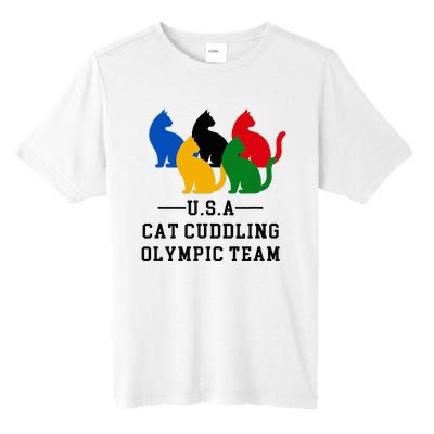 Cat Cuddling O.L.Y.M.P.I.C Team Fun And Cozy Design Tall Fusion ChromaSoft Performance T-Shirt