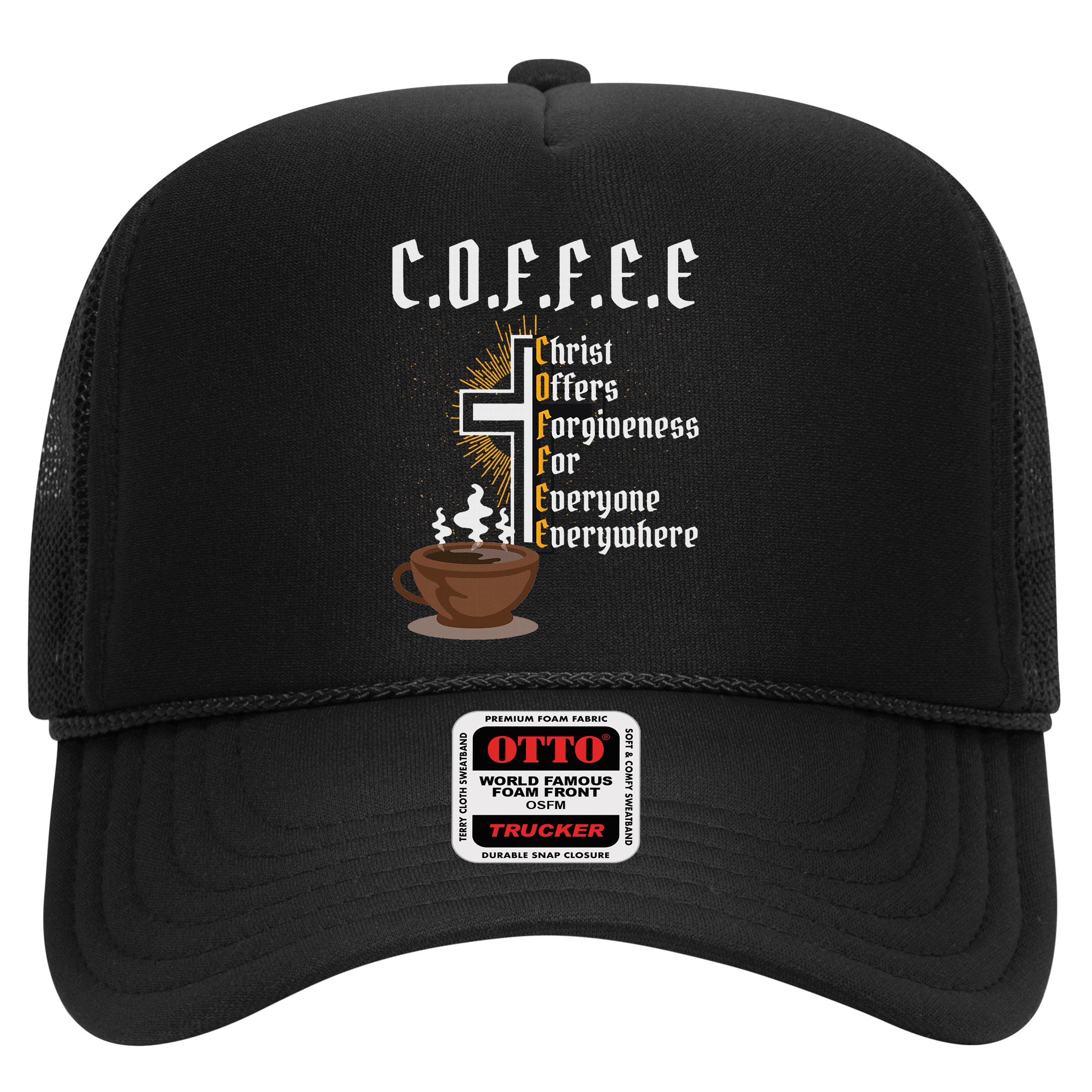 Coffee Christ Offers Forgiveness For Everyone Everywhere Hat