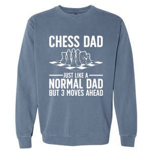 Cool Chess Player Art For Men Dad Knight Chess Lovers Pieces Garment-Dyed Sweatshirt