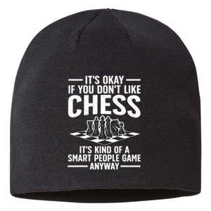 Cool Chess Players Art For Men Kids Chess Lover Novelty Sustainable Beanie