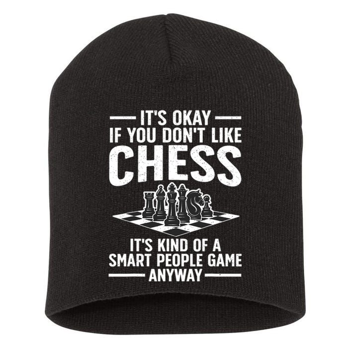 Cool Chess Players Art For Men Kids Chess Lover Novelty Short Acrylic Beanie