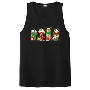 Christmas Coffee Peppermint Iced Latte Snowmen Hot Cocoa PosiCharge Competitor Tank