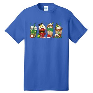 Christmas Coffee Peppermint Iced Latte Snowmen Hot Cocoa Tall T-Shirt