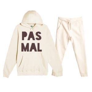 Chic Cute Pas Mal Not Bad Saying French Travel Language Premium Hooded Sweatsuit Set