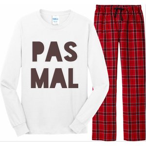 Chic Cute Pas Mal Not Bad Saying French Travel Language Long Sleeve Pajama Set