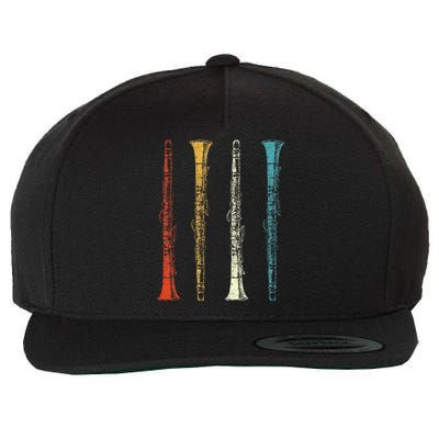 Clarinets Clarinet Player Clarinetist Woodwind Wool Snapback Cap