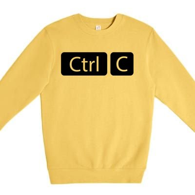 Control Copy Paste Ctrl+c Gift Premium Crewneck Sweatshirt