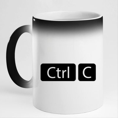 Control Copy Paste Ctrl+c Gift 11oz Black Color Changing Mug