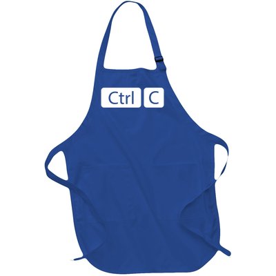 Control Copy Paste Ctrl+c Gift Full-Length Apron With Pockets