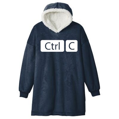 Control Copy Paste Ctrl+c Gift Hooded Wearable Blanket