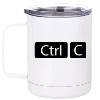 Control Copy Paste Ctrl+c Gift 12 oz Stainless Steel Tumbler Cup