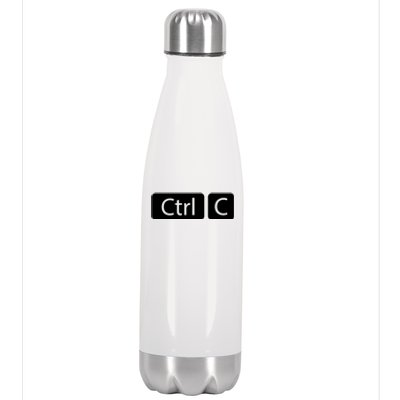 Control Copy Paste Ctrl+c Gift Stainless Steel Insulated Water Bottle