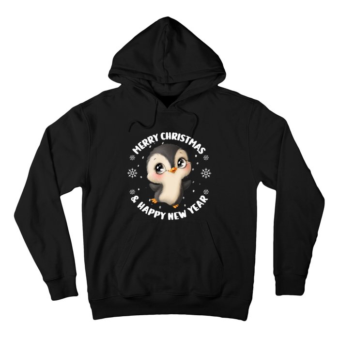 Cute Christmas Penguin Merry Christmas & Happy New Year Hoodie