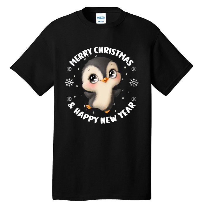 Cute Christmas Penguin Merry Christmas & Happy New Year Tall T-Shirt