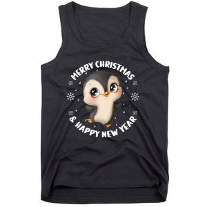 Cute Christmas Penguin Merry Christmas & Happy New Year Tank Top