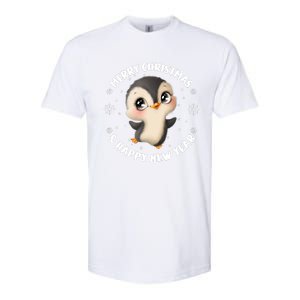 Cute Christmas Penguin Merry Christmas & Happy New Year Softstyle CVC T-Shirt