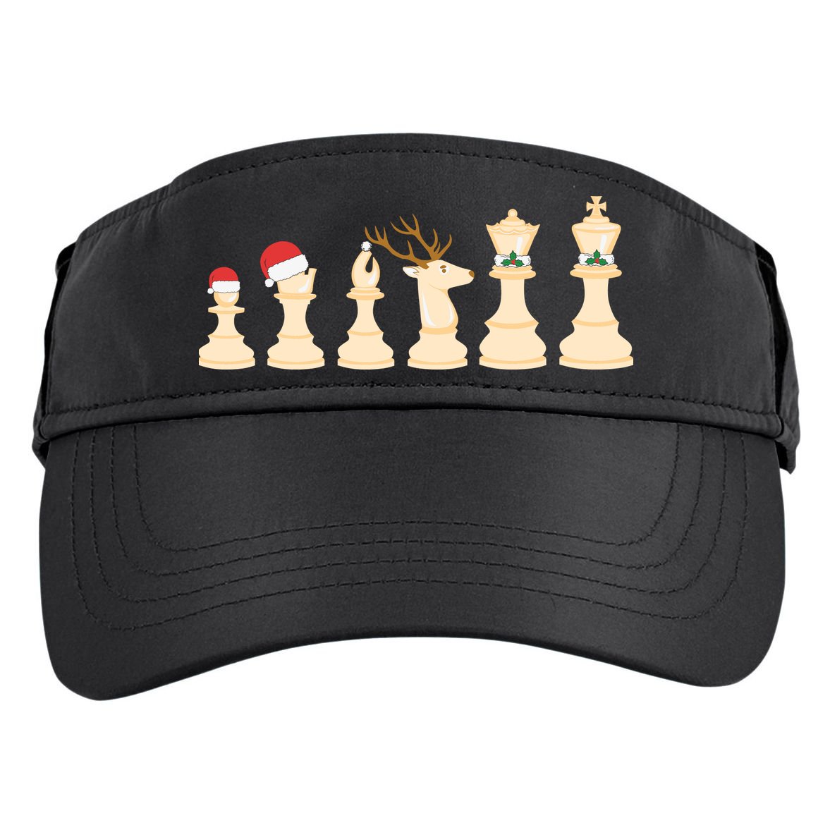Christmas Chess Pieces Xmas Lights Santa Chess Player Adult Drive Performance Visor