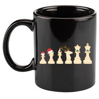 Christmas Chess Pieces Xmas Lights Santa Chess Player 11oz C Handle Ceramic Mug
