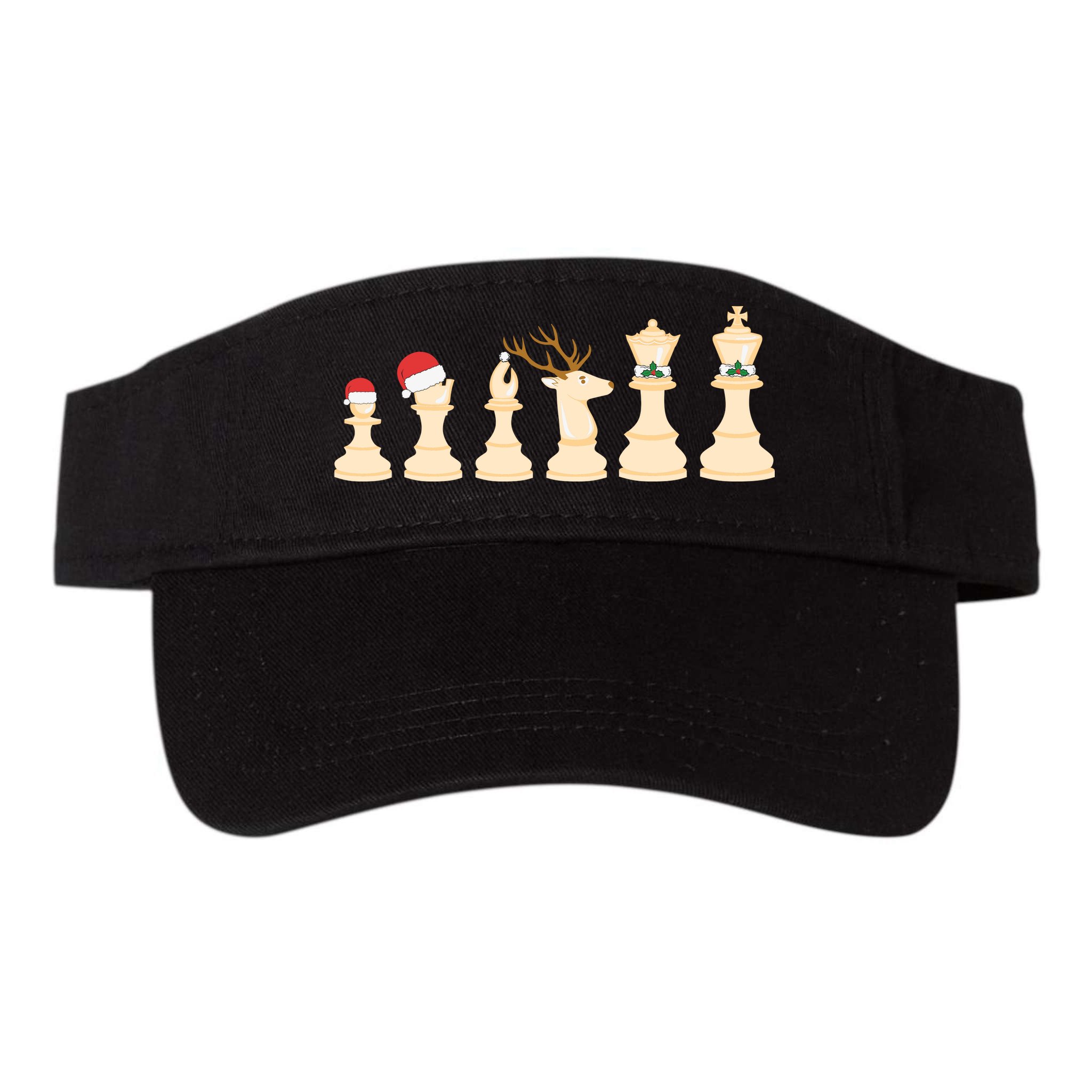 Christmas Chess Pieces Xmas Lights Santa Chess Player Visor