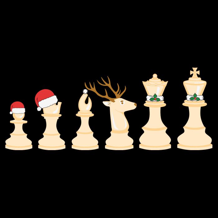 Christmas Chess Pieces Xmas Lights Santa Chess Player Zip Tote Bag