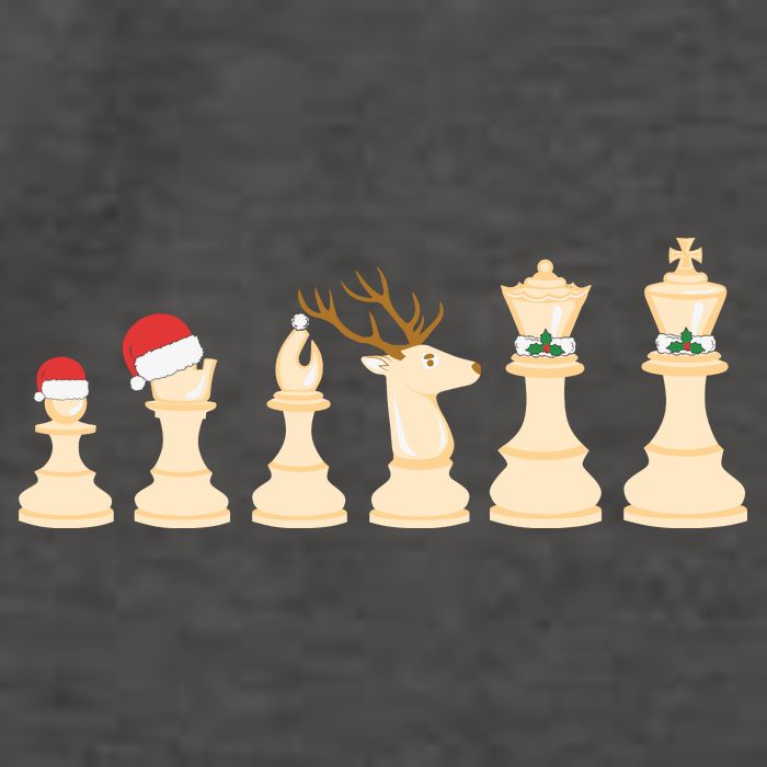 Christmas Chess Pieces Xmas Lights Santa Chess Player Vector Backpack