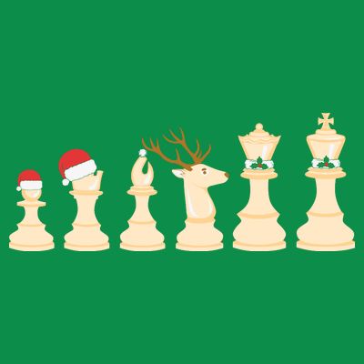 Christmas Chess Pieces Xmas Lights Santa Chess Player T-Shirt