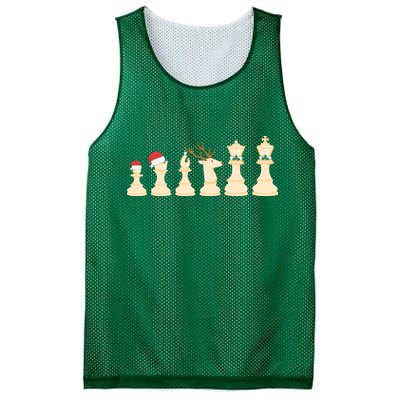 Christmas Chess Pieces Xmas Lights Santa Chess Player Mesh Reversible Basketball Jersey Tank