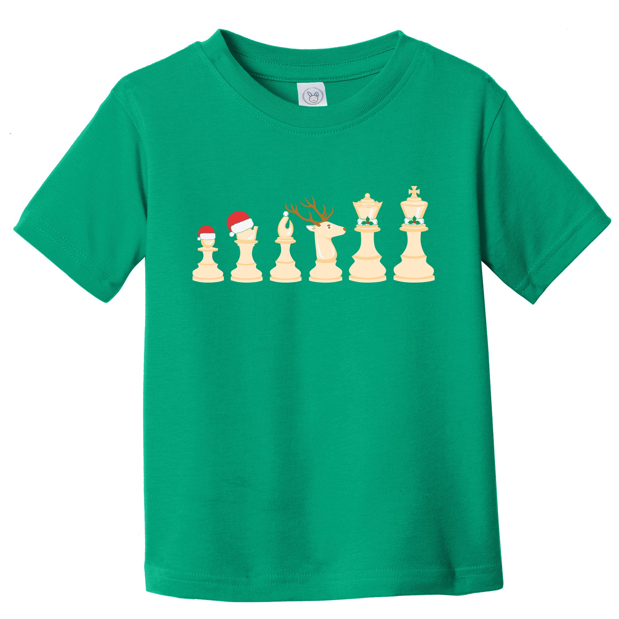 Christmas Chess Pieces Xmas Lights Santa Chess Player Toddler T-Shirt